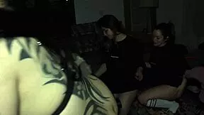 Tiny sluts spread suck ride swap cum in wild group orgy