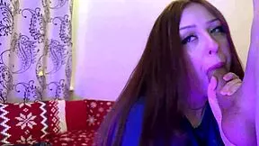 Cum blasting her cute beautiful face after sloppy deepthroat choke!!