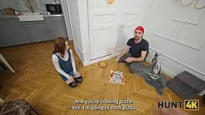 Watch this petite shaved Czech teen ride that old cock cowgystyle while cuckold boyfriend stares?
