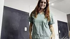 nurse julia gulps pee rims ass and swallows every drop in perfect patient cleanup