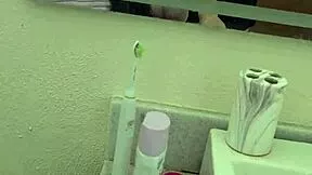 damn that petite latina left me dripping by the bathroom mirror