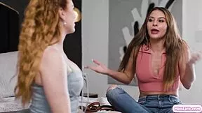 Big tits lesbian rims and licks petite bff's shaved pussy and ass