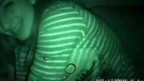 Hot spanish exgf brunette rides cock doggystyle in passionate bedroom nightvision