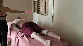 wet milf masseuse with huge tits fucks after massage??