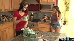 Big boobed teen charlotee cross rides stepdad's monster cock nonstop