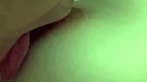 Skinny babe sucks big natural tits plays with puffy nipples close up