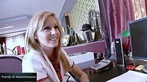 Blonde slut rides cock cowgirl then bends for doggystyle cumshot