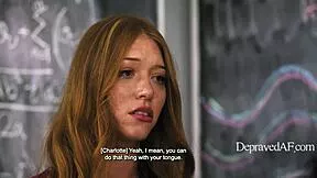 Teacher Proposes FFM Threesome to Petite Lesbian Redhead Couple