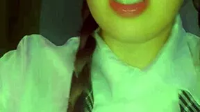 shy student nervously turns on webcam to explore her body for the first time