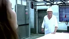 i'm ridin' this old stud's cock in the kitchen cowgirl style, oh god!!