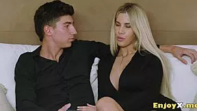 Horny Housewife Sucks Guest Cock Kitchen Cumshot HD Bliss