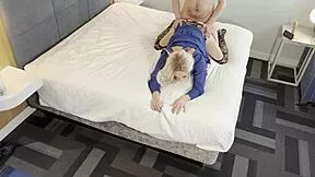 omg this hot blonde crossdresser gets her ass pounded doggystyle 🍑💦