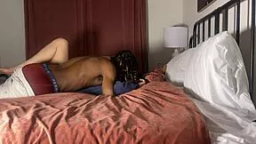 Petite latina teen missionary creampie—kissing turns romantic with muscular lover?