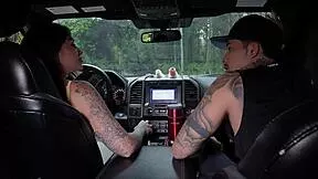 i pick up sara blonde in my truck then fuck her hard doggystyle outdoors with deepthroat and choking