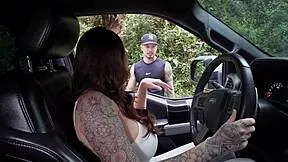 i pick up sara blonde in my truck then fuck her hard doggystyle outdoors with deepthroat and choking