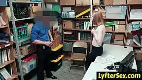 Teen Detained for Shoplifting Aid Gets Strip Searched and Bent Over Fucked Hard in Backroom