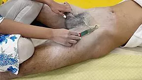 step brother makes step sister shave clean and dirty talk before pounding