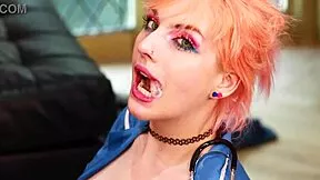 British 18yo slut SUCKS stranger's throbbing cock like a pro