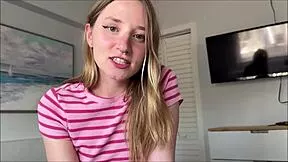 tomboy stepdaughter abbie sykes tries anal first time with alex adams rimjob pov