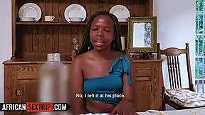 Cute 18yo Ebony's Throat Ravaged Roughly Before Doggystyle Pounding POV