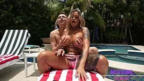 yo milf got caught so busty babe stephanie love gives sloppy blowjob instead