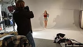 Young Beauty Rides Cock During Intense Photoshoot