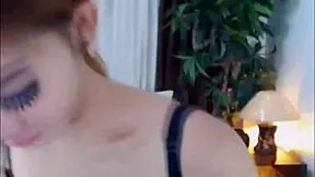 stunning young ts trap strokes her monster cock while jerking off