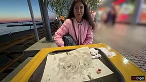 skinny shaved teen BENT OVER for DOGGYSTYLE then RIDES to CUMSHOT on first date