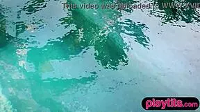 Big Boobs Curvy Petite Ebony Milf Strips Naked Poolside Outdoors