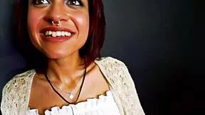 Tattooed brunette coed Keyton Nica bends over for deepthroat and rimjob
