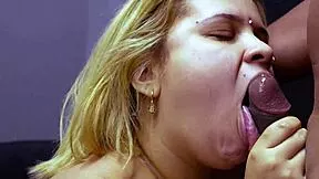 Young latina babe sucks stepbrother cock with big tits bouncing