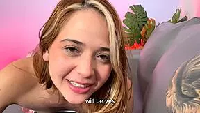 he fingers stepsister's tight wet pussy then creampies her vagina