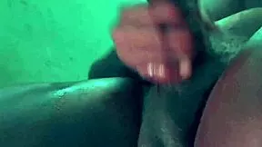 sneak peek muscular african bodybuilder strokes oiled bbc till bust