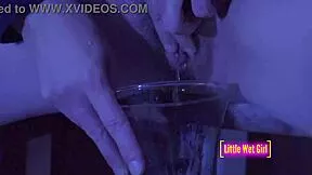 Pissing inside a vase at the bar now