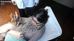 stupid student takes exam with cum on face