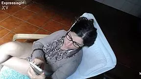 stupid student takes exam with cum on face