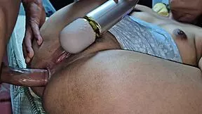 latina brunette takes rough anal and squirts hard