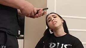 Strict tutor punishes bad student hard