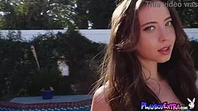 skinny brunette harvester teen lauryn wolfe posed nude outdoor