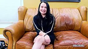 sporty coed withney gives rimjob and swallows