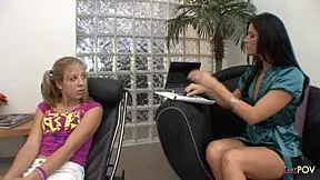 brunette milf therapist fucks teen client hard