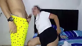 Padrastro Plays With Hijastra Big Ass In School Uniform