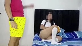 Padrastro Plays With Hijastra Big Ass In School Uniform
