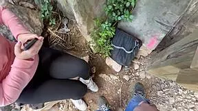 jovencita gets fucked hard by the river in public