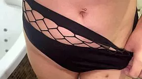 pov pissing compilation shows close up pussy and dirty pads