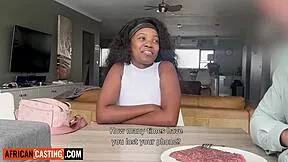 Huge natural tits ebony teen 18+ face fucked & pussy railed hard by bwc