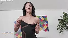 Shy cute colombian gets double penetrated by three cocks