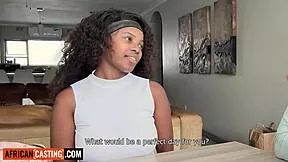 Huge natural tits ebony teen 18+ face fucked & pussy railed hard by bwc