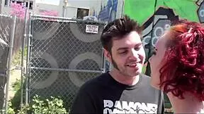 Punk couple fucks in the garage