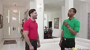 Cuck husband watches wife fuck his bff with big black cock